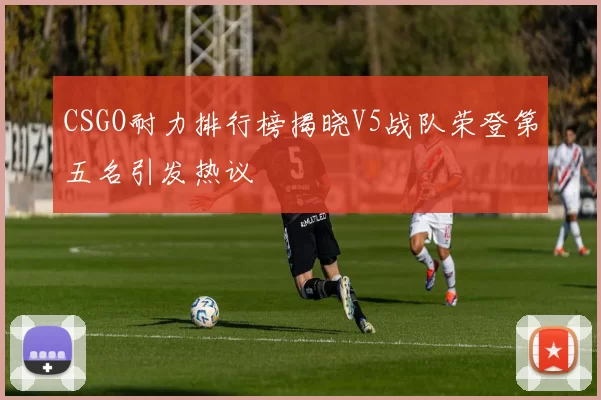 CSGO耐力排行榜揭晓V5战队荣登第五名引发热议